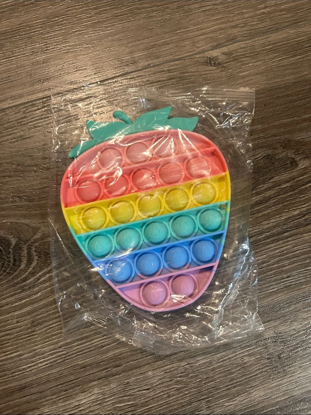 NWT Rainbow Strawberry Pop-It Fidget Toy - Multicolor